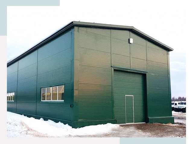 Двускатные ангары в Красном Сулине