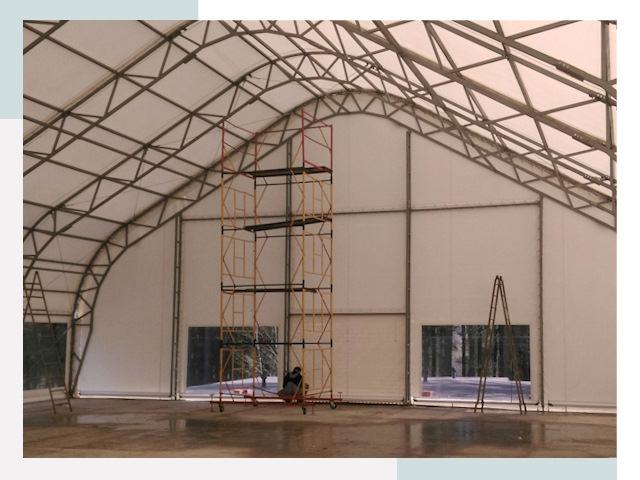 Шатровые ангары в Красном Сулине