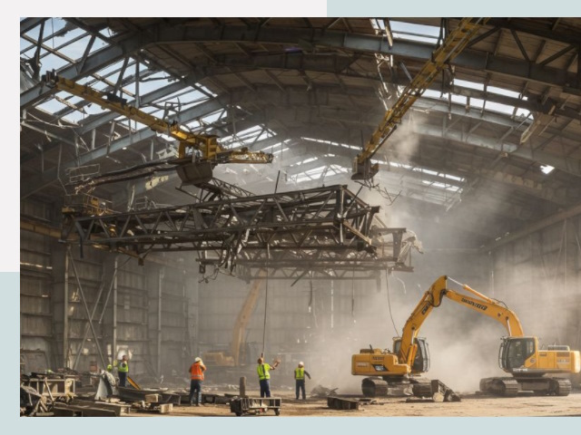 Демонтаж ангаров в Красном Сулине от 612 руб. за м²